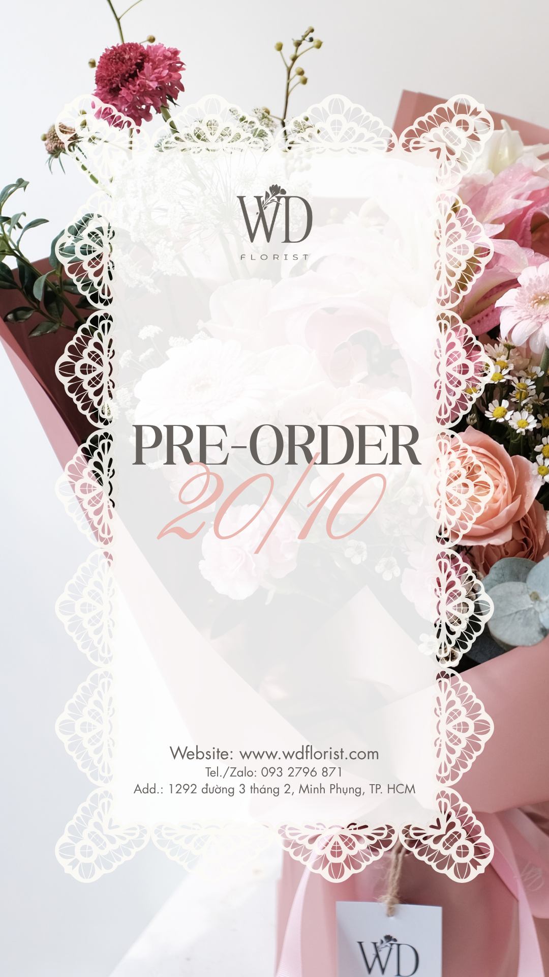 Pre-order hoa 20/10 tại WD Florist