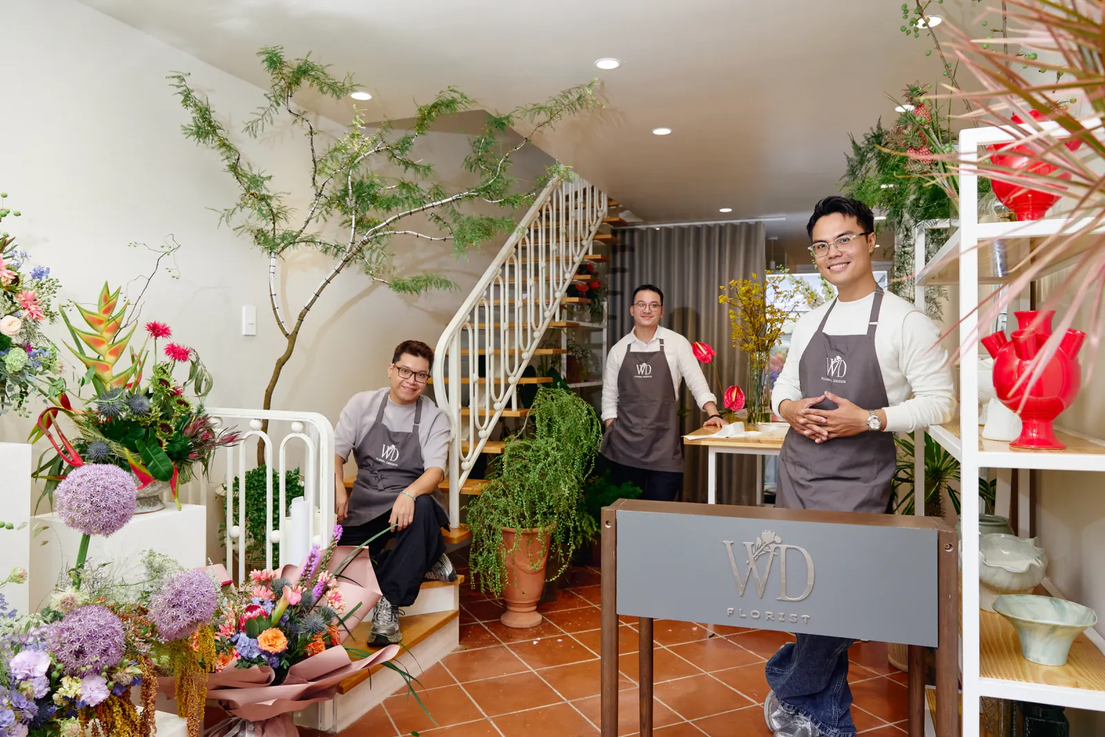 Mặt tiền cửa hàng hoa WD Florist Vietnam tại TP. Hồ Chí Minh