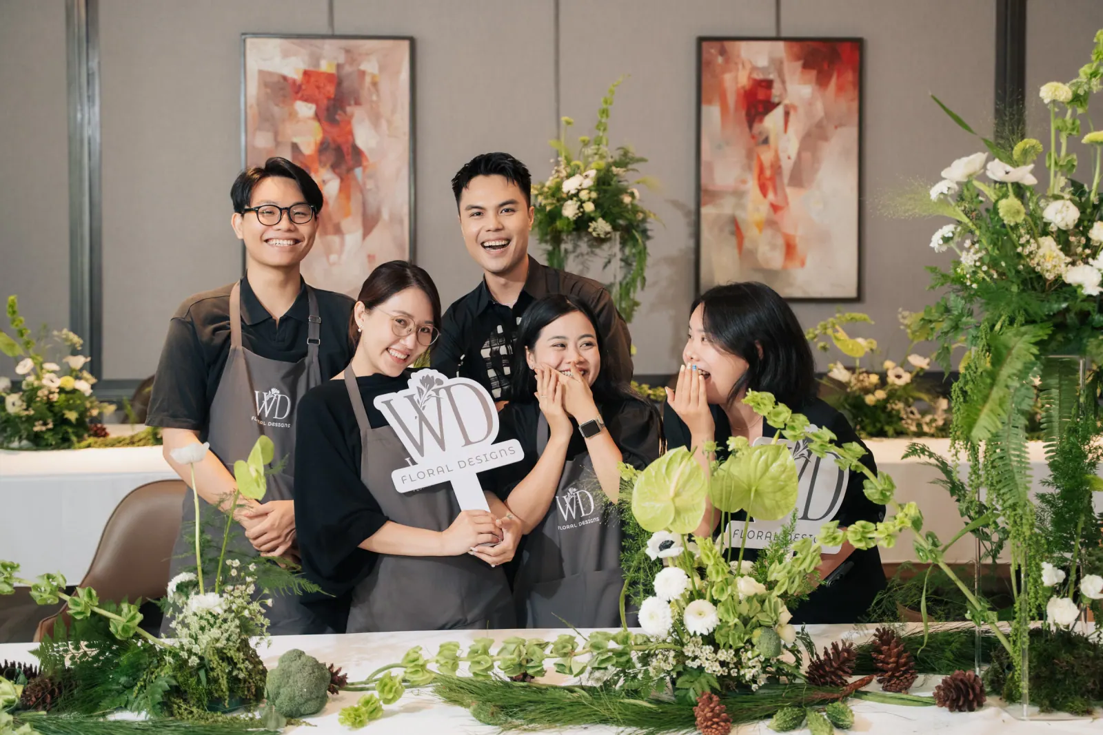 Đội ngũ WD Florist Vietnam trong một sự kiện hoa