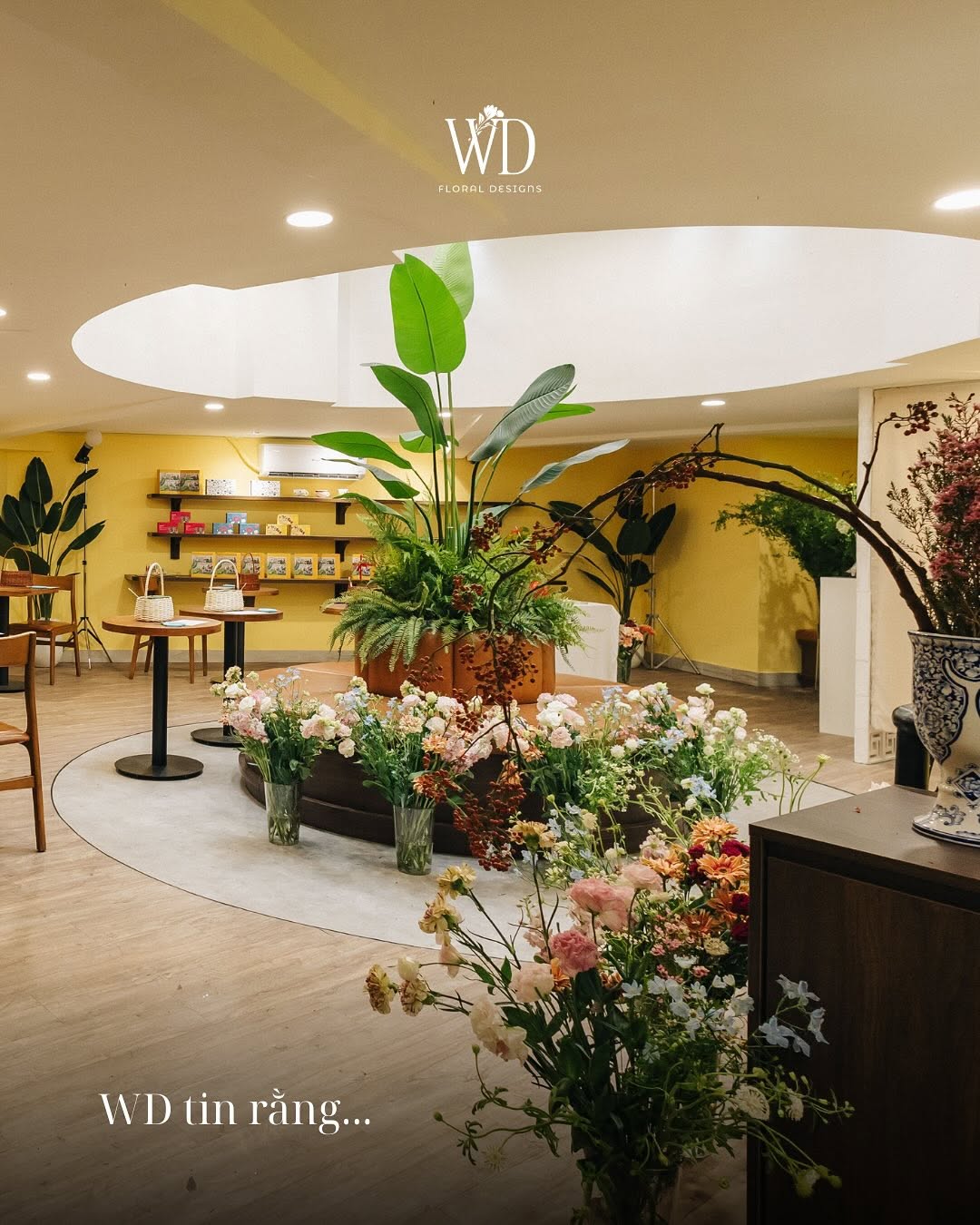 Professional showroom and office floral styling